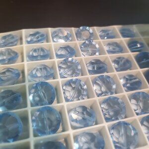 Swarovski Lentil Beads 12mm Light Sapphire